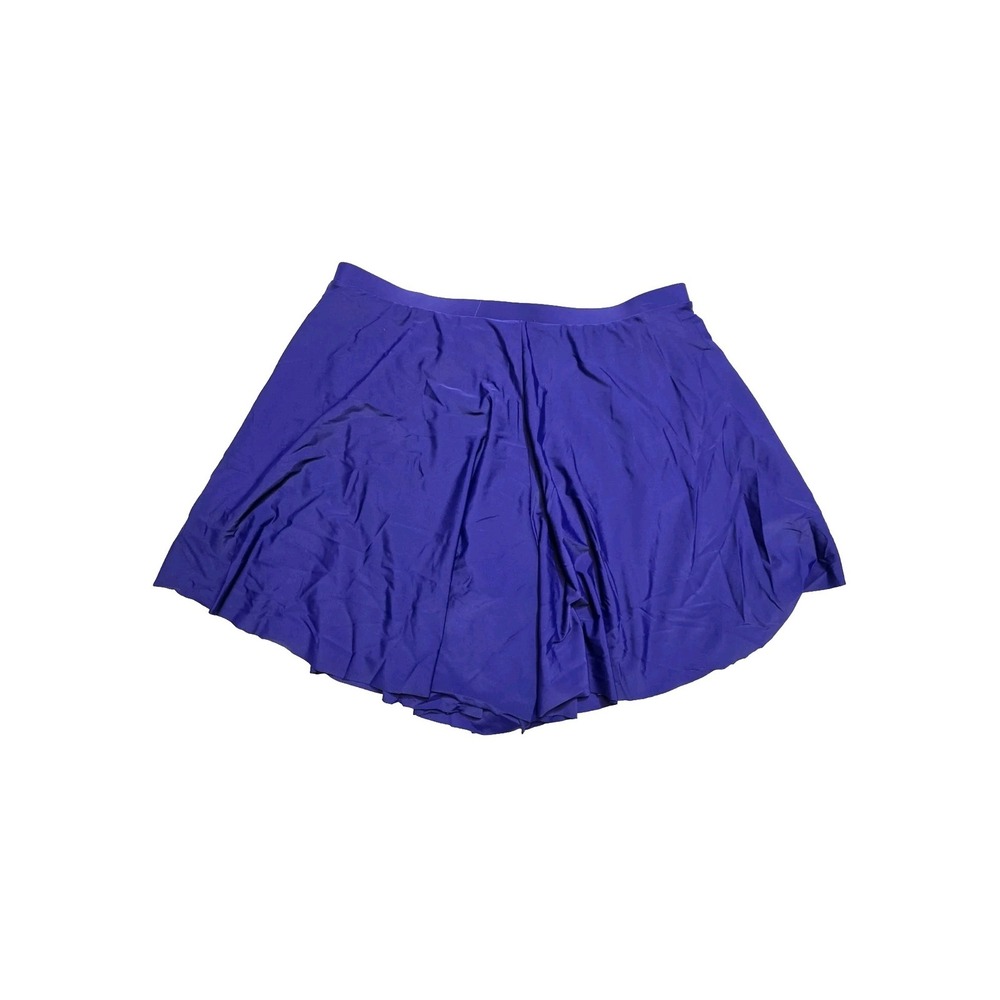 Bloomchic Plain Loose High Waist Swim Shorts Size 26‎ Plus Purple